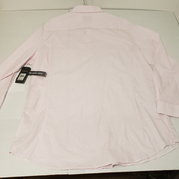 Johnny Bigg long sleeve button down shirt mens 4xl pink windowpane plaid - Picture 4 of 5